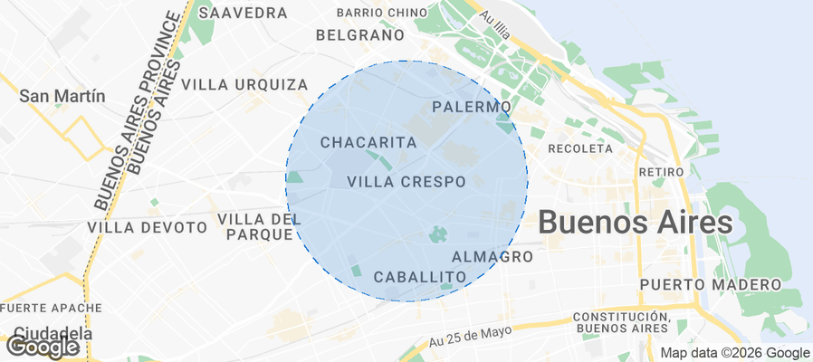 Villa Crespo Airbnb map